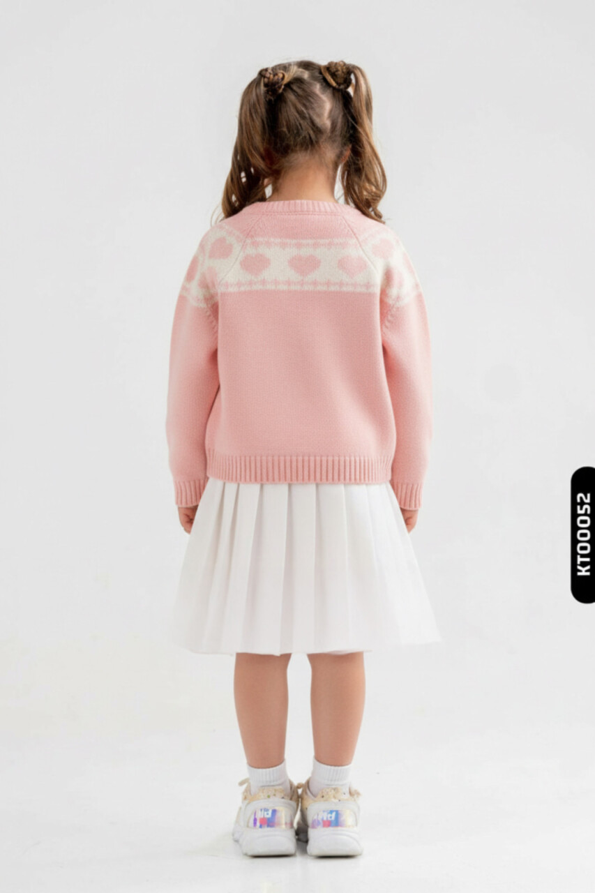 Kız Çocuk Elbise 4-12 Yaş 2004 Pembe - 2