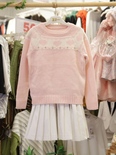 Kız Çocuk Elbise 4-12 Yaş 2004 Pembe - 3