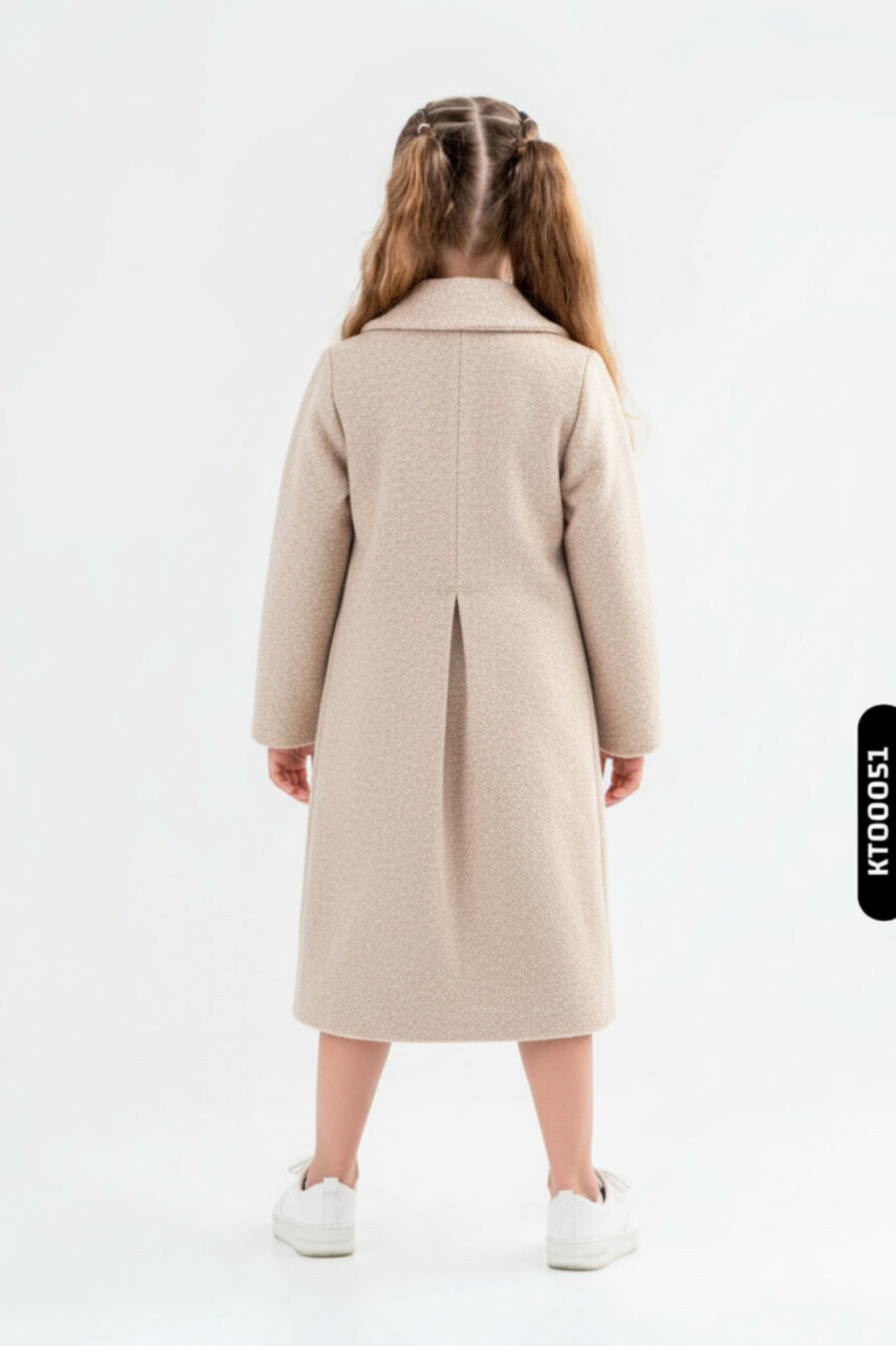 Kız Çocuk Kabanlı Elbise Takmı 6-14 Yaş 2005 Bej - 2