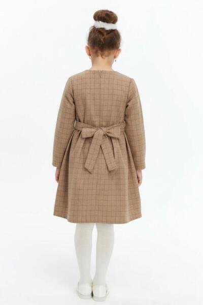 Kız Çocuk Elbise 6-10 Yaş 403 Ekru - 3