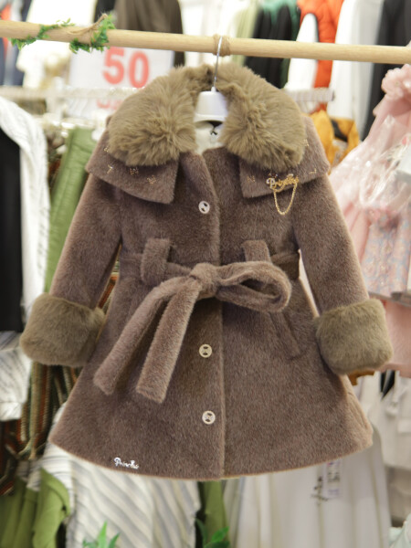 Kız Çocuk Elbise 2-6 Yaş 400 Kahve - Brand Baby