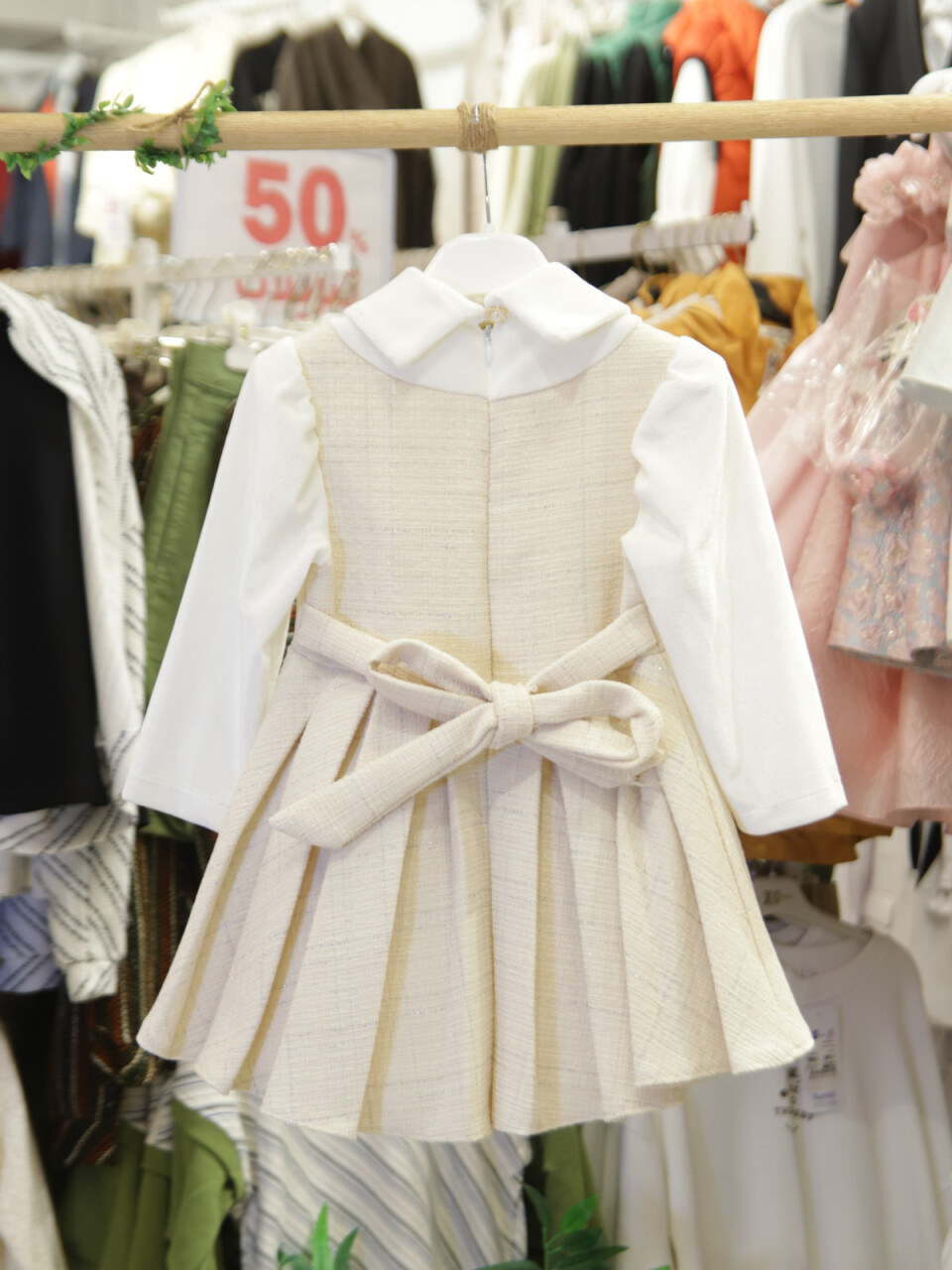 Kız Çocuk Elbise 2-6 Yaş 400 Kahve - 4