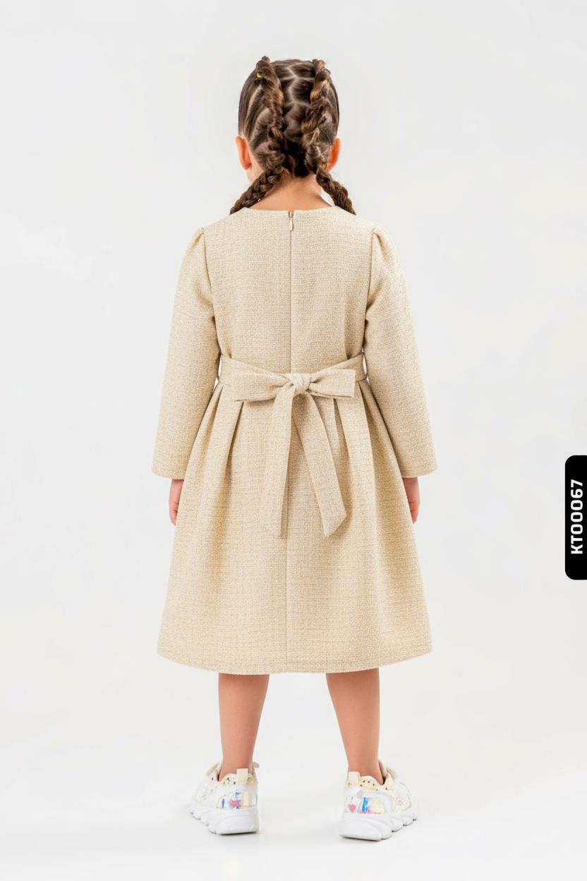 Kız Çocuk Elbise 6-10 Yaş 500 Bordo - 4