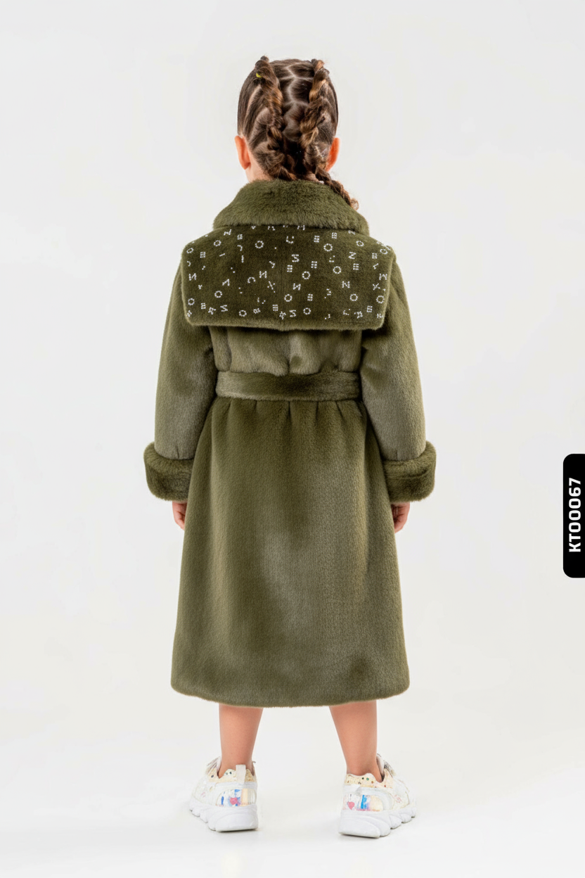 Kız Çocuk Elbise 6-10 Yaş 500 Haki - 2