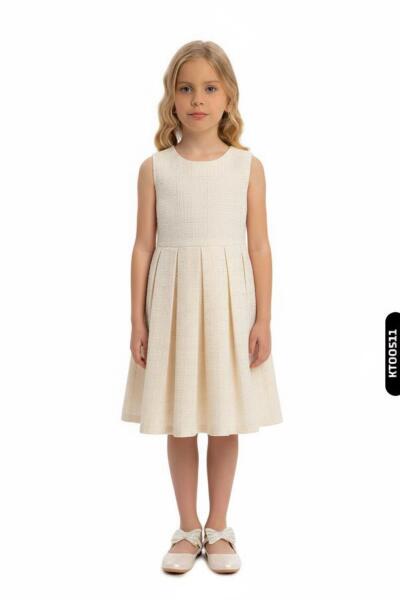 Kız Çocuk Elbise 6-10 Yaş 664 Kahve - 2
