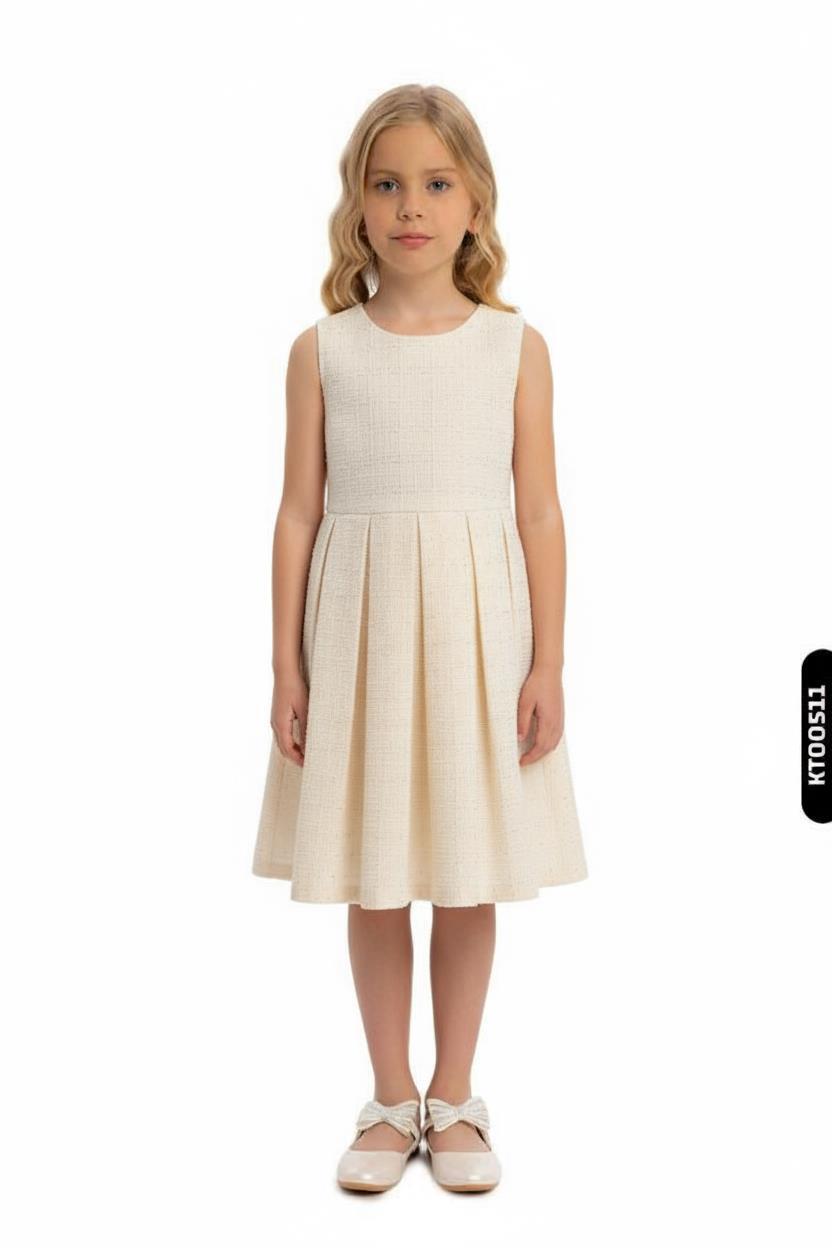 Kız Çocuk Elbise 6-10 Yaş 664 Kahve - 2