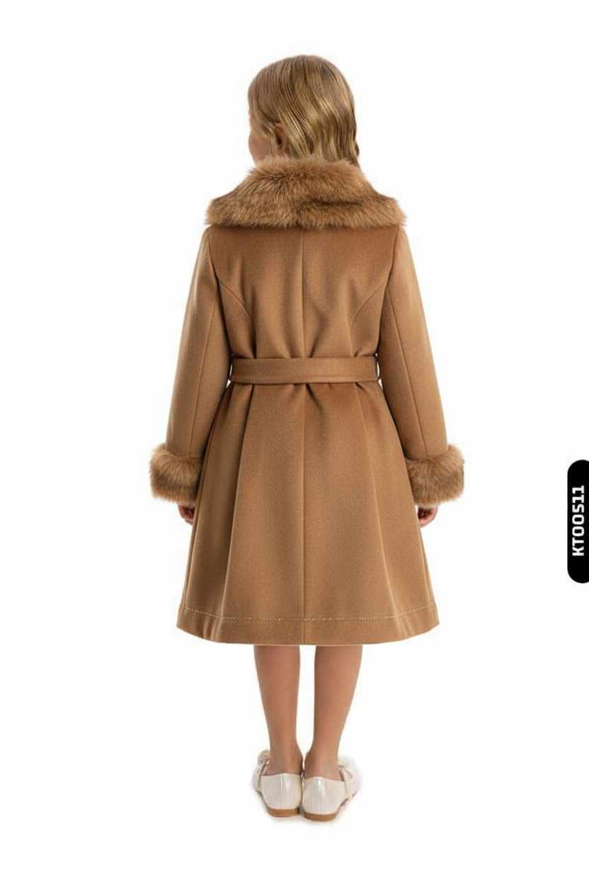 Kız Çocuk Elbise 6-10 Yaş 664 Bej - 2