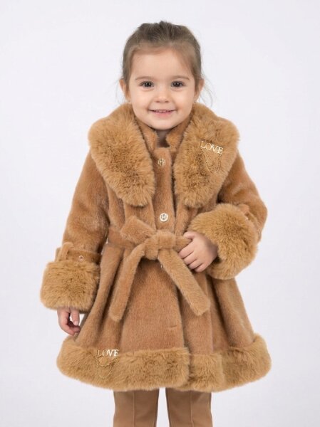 Kız Çocuk Elbise 2-6 Yaş 492 Bej - Brand Baby