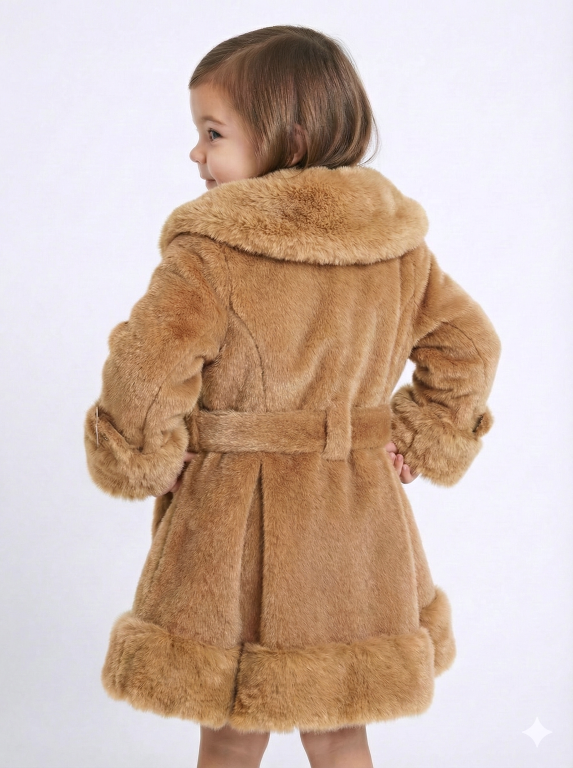 Kız Çocuk Elbise 2-6 Yaş 492 Bej - 2