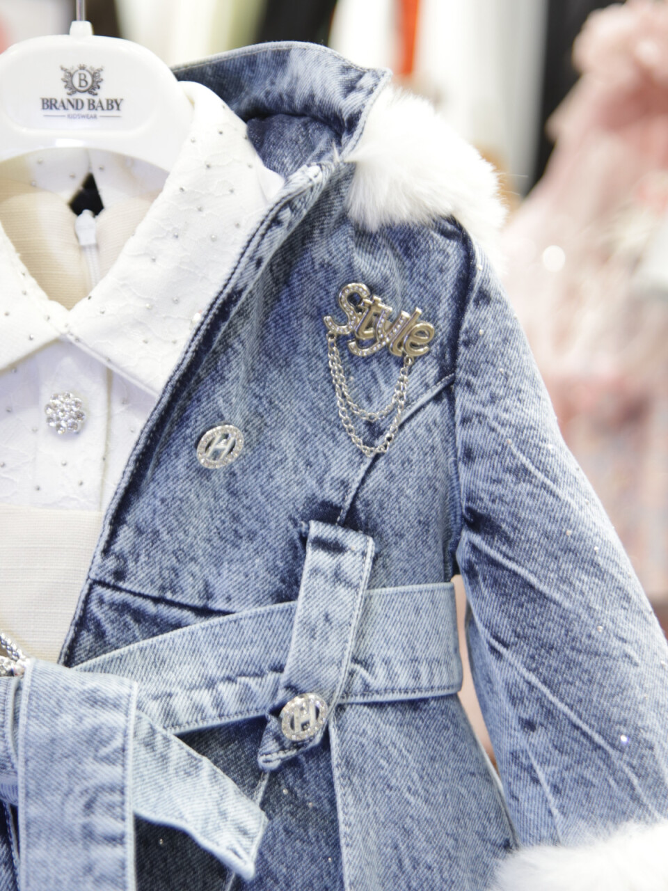 Kız Çocuk Elbise 2-6 Yaş 526 Mavi - 5