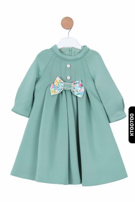 Kız Çocuk Elbise 2-7 Yaş 10057 Yeşil - 1