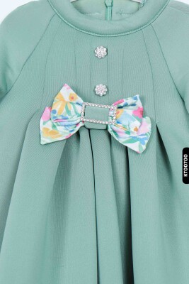 Kız Çocuk Elbise 2-7 Yaş 10057 Yeşil - 3