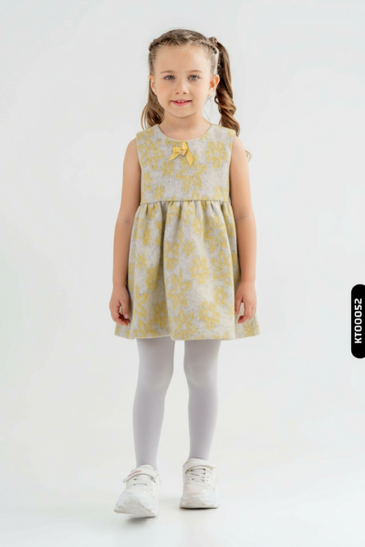 Kız Çocuk Elbise 3-12 Ay 8310 Hardal - 3