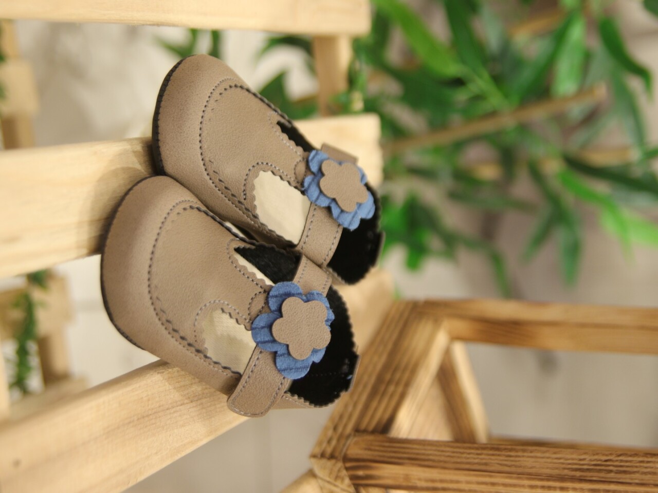 Kız Çocuk Elbise 3-12 Ay 8312 Kahve-Lacivert - 4