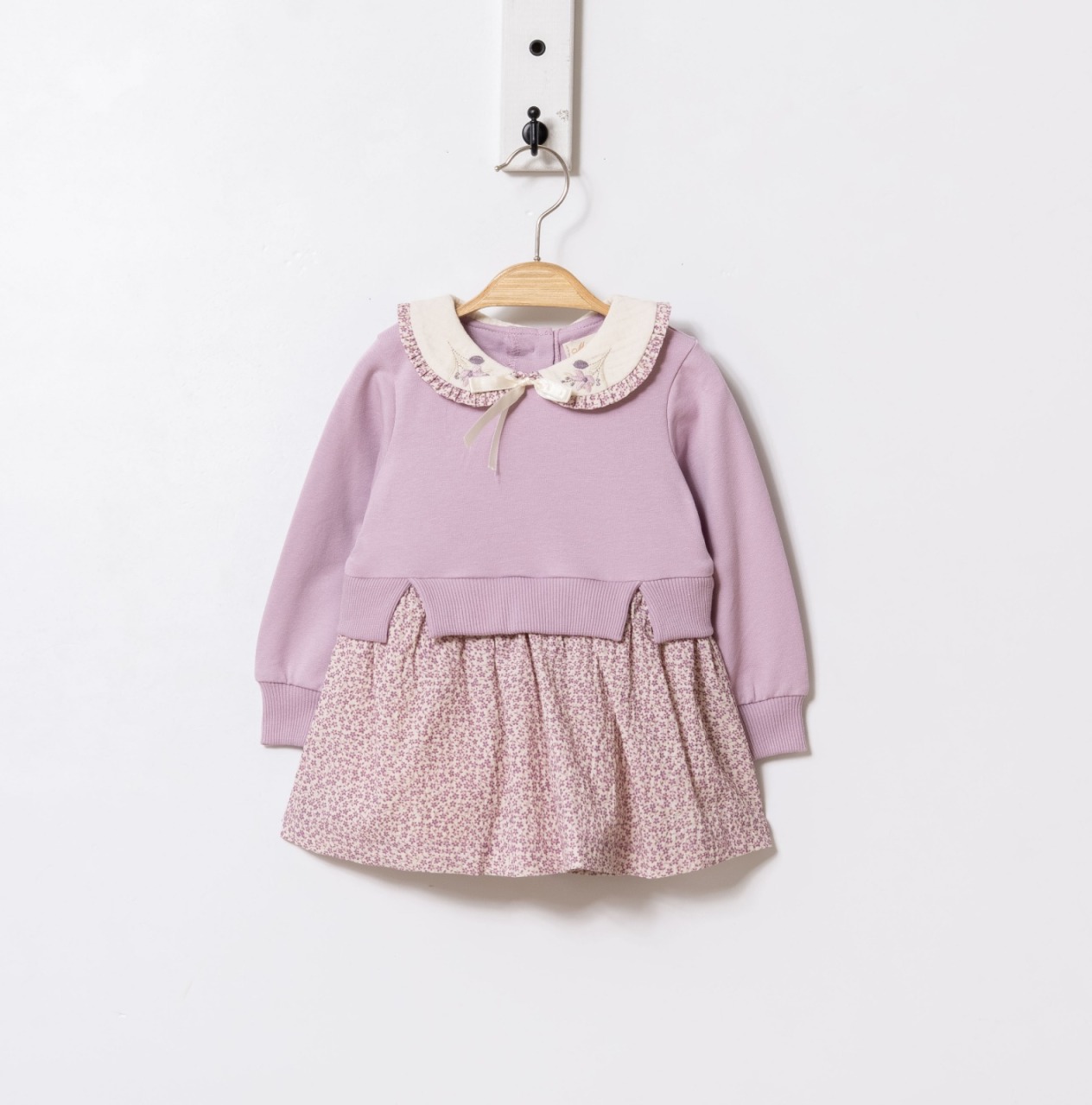 Kız Çocuk Elbise 9-24 Ay 52035 Lila - 1