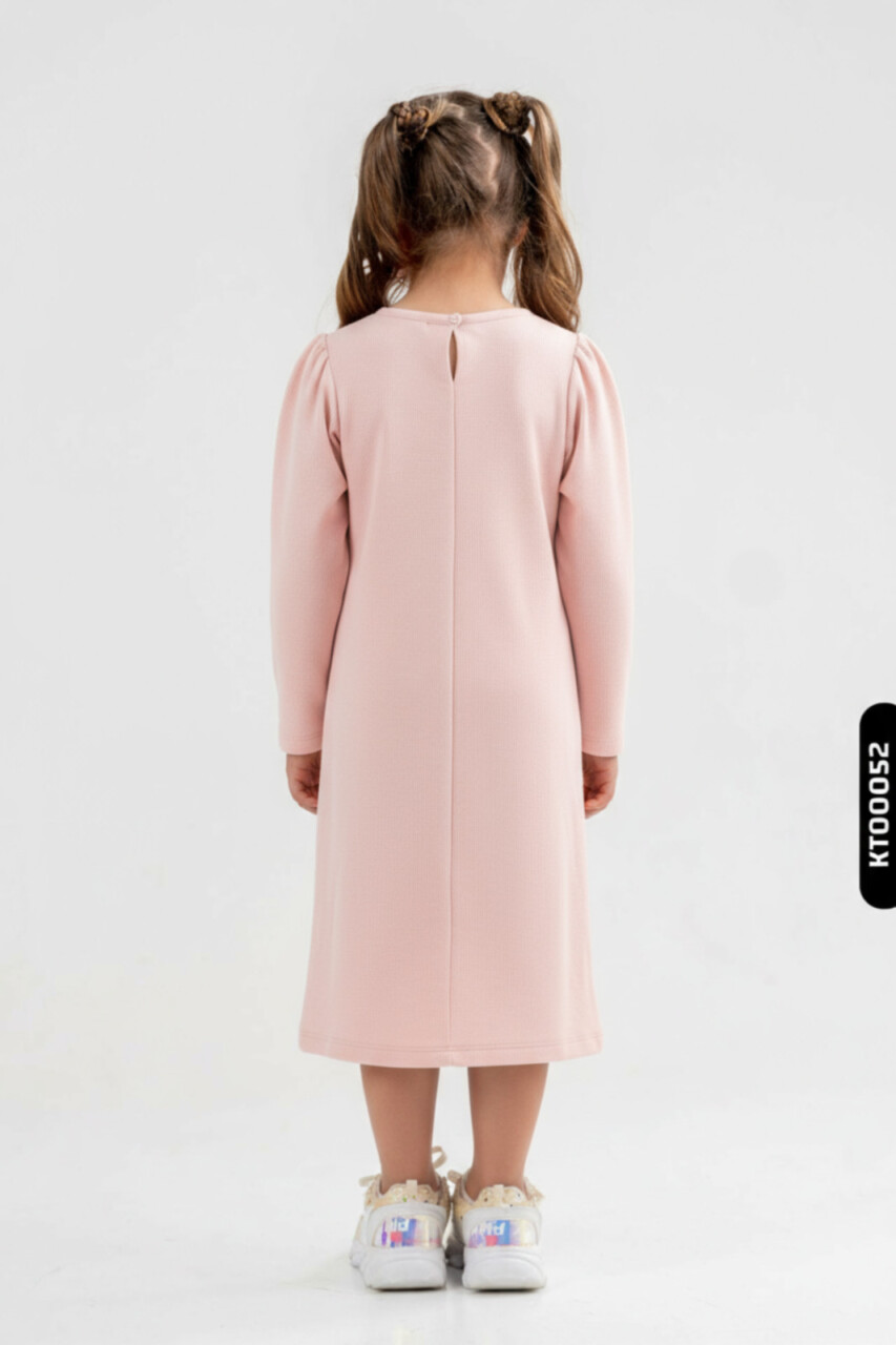 Kız Çocuk Elbise 3-6 Yaş 52110 Pembe - 2