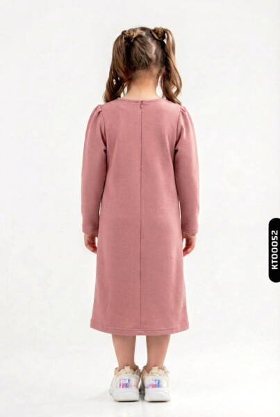 Kız Çocuk Elbise 3-6 Yaş 52110 Gül Kurusu - 2