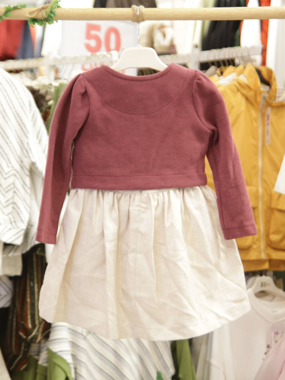 Kız Çocuk Elbise 2-5 Yaş 52074 Bordo - 6