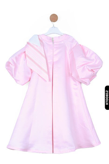 Kız Çocuk Elbise 6-12 Yaş 5002 Pembe - 2