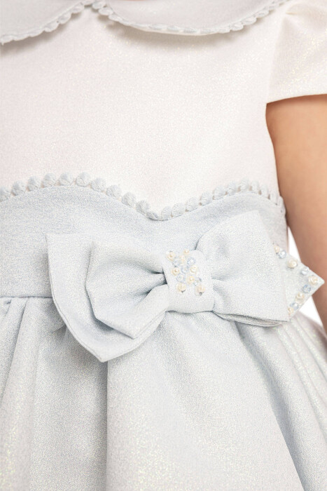 Kız Çocuk Elbise 6-24 Ay 35305 Mavi - 2