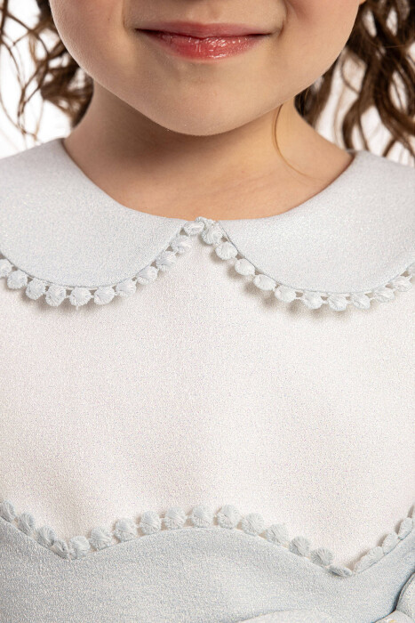 Kız Çocuk Elbise 6-24 Ay 35305 Mavi - 3