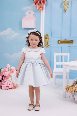 Kız Çocuk Elbise 6-24 Ay 35305 Mavi - 6