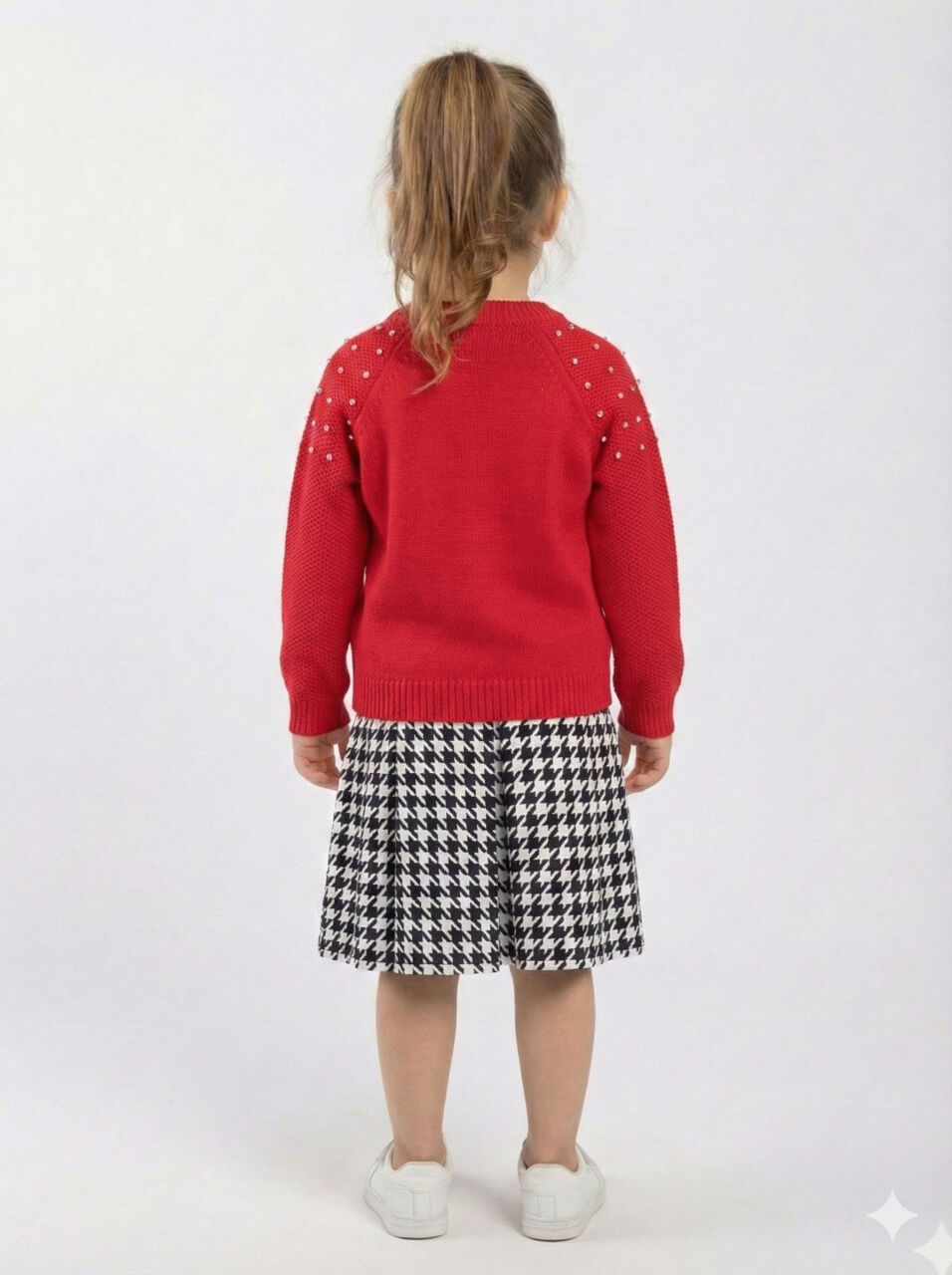 Kız Çocuk elbise 3-7 Yaş 4028 Kırmızı - 2