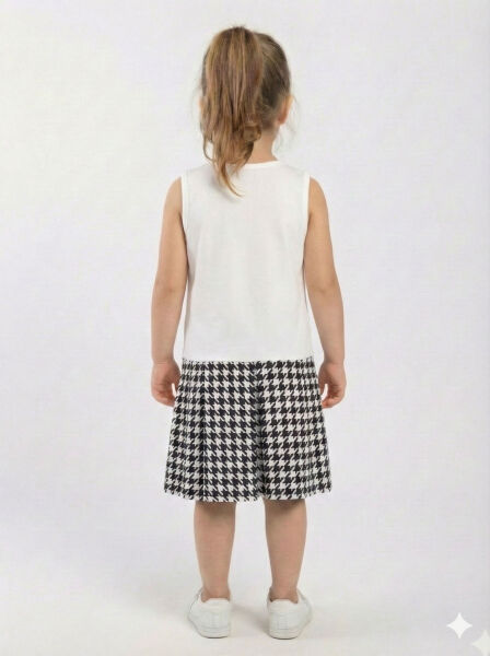 Kız Çocuk elbise 3-7 Yaş 4028 Kırmızı - 4