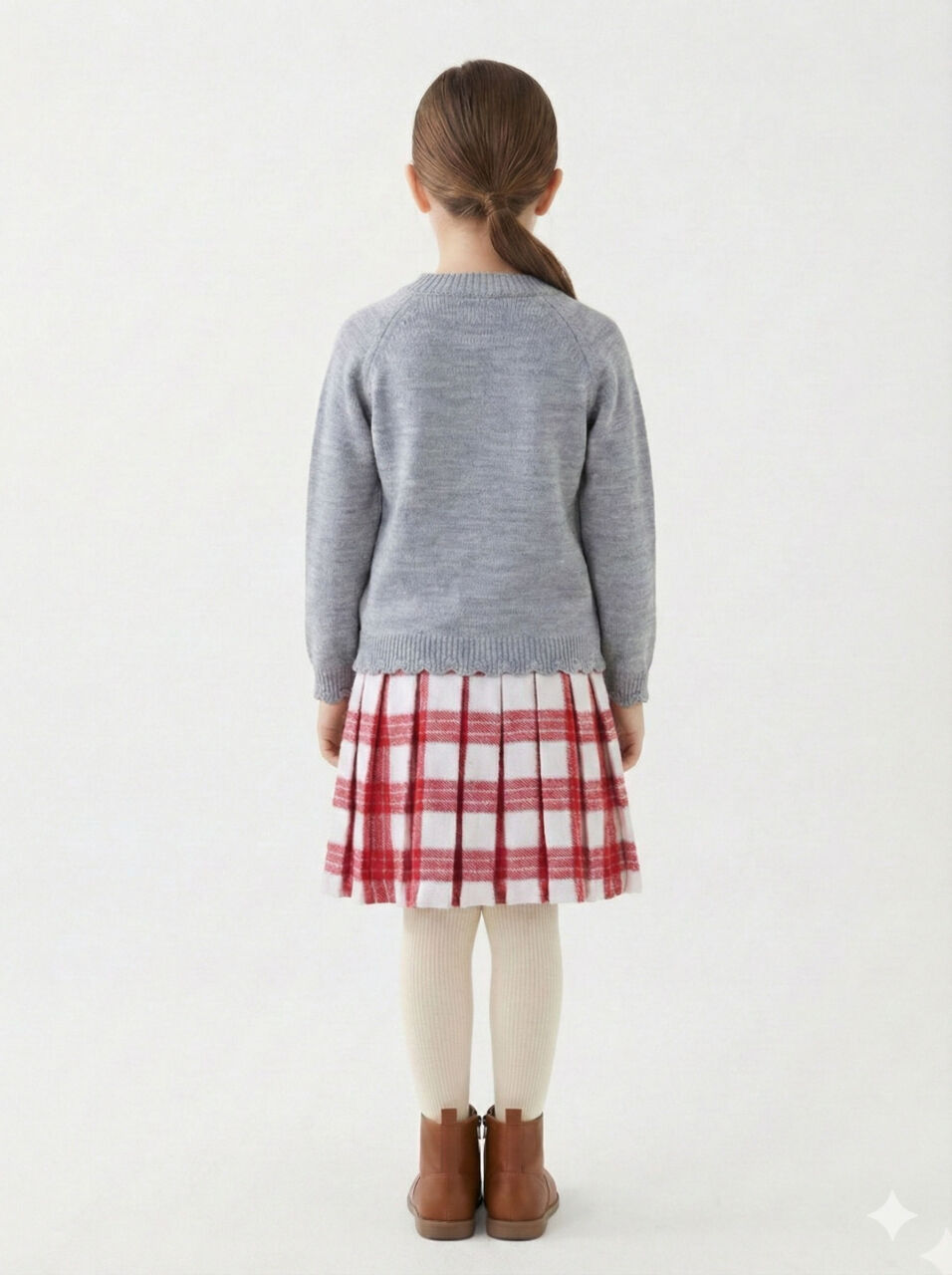 Kız Çocuk Elbise 8-12 Yaş 4062 Gri - 2