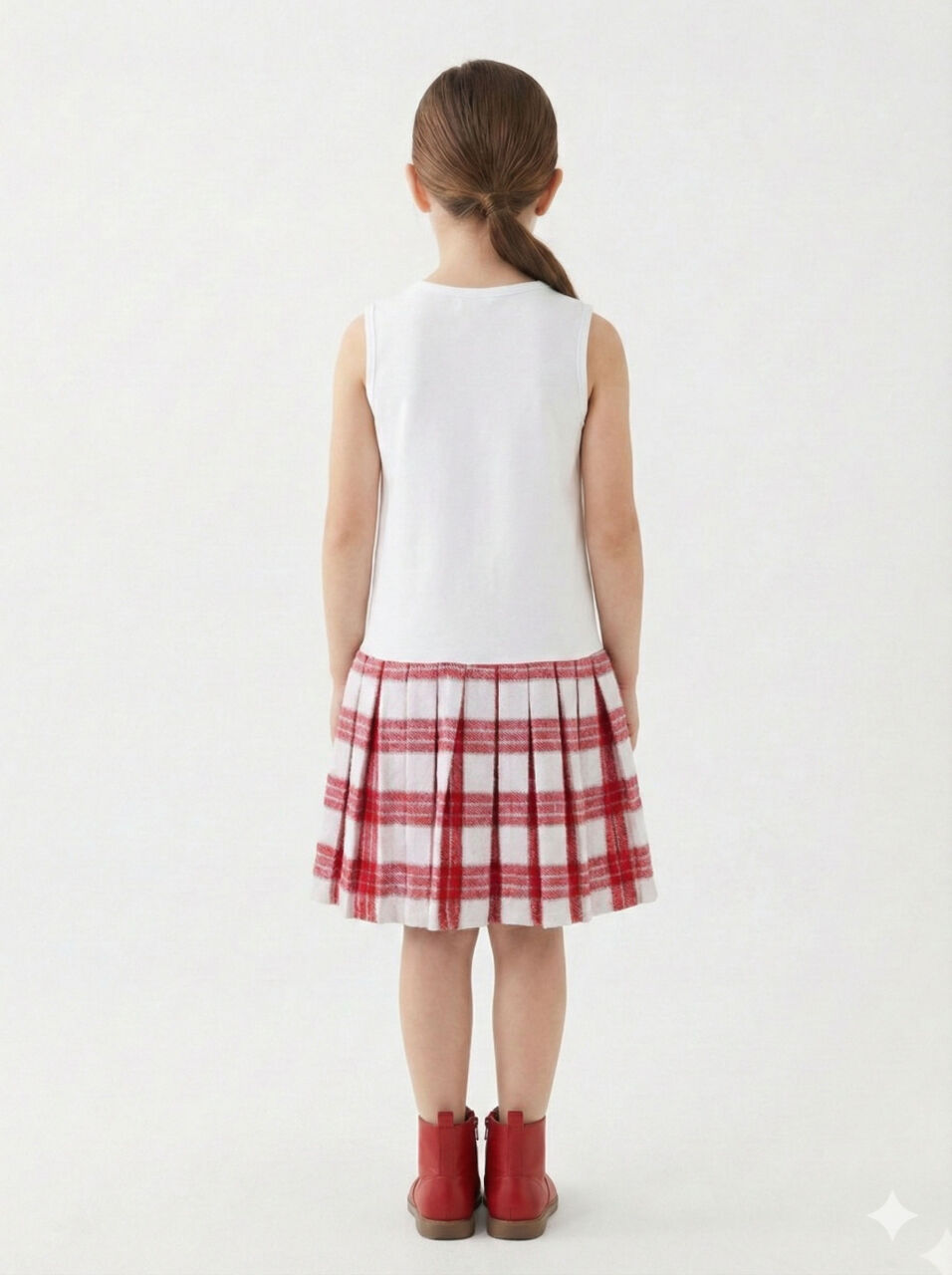 Kız Çocuk Elbise 8-12 Yaş 4062 Gri - 4