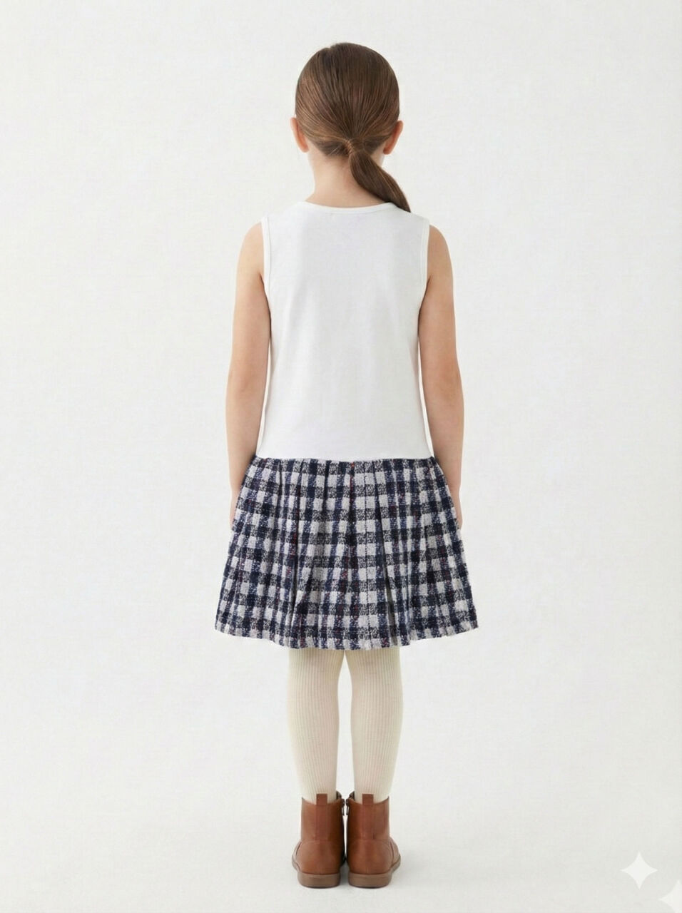 Kız Çocuk Elbise 8-12 Yaş 4063 Fuşye - 4