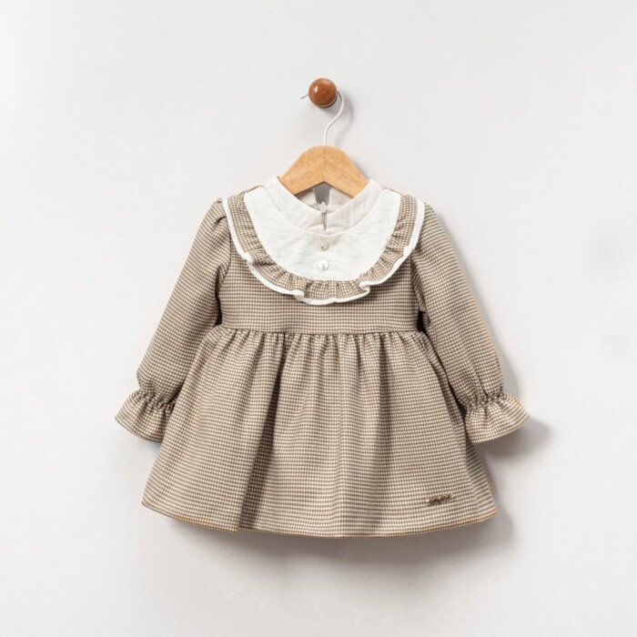 Kız Çocuk Elbise 6-36 Ay 3098 Kahve - 1