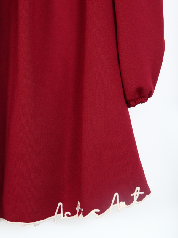 Kız Çocuk Elbise 2-5 Yaş 5876 Bordo - 3