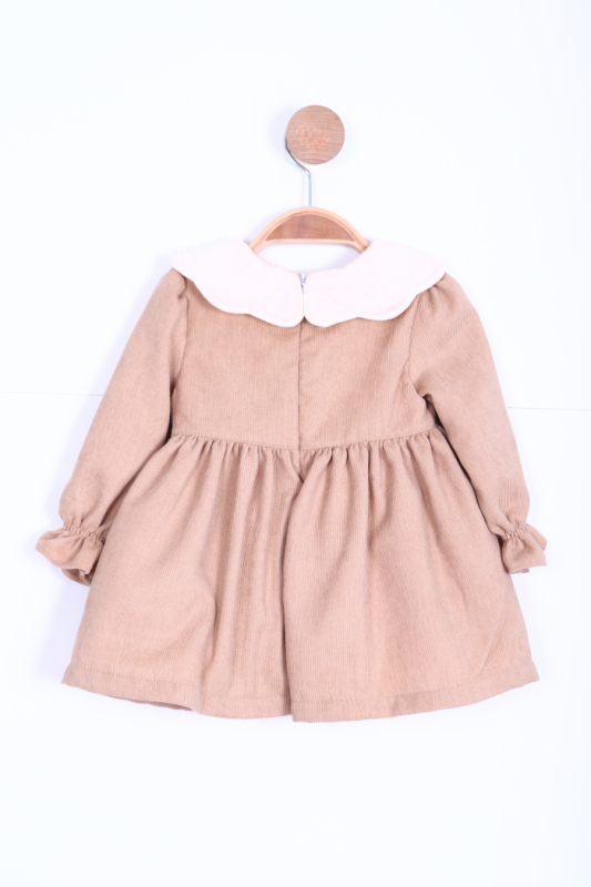 Kız Çocuk Elbise 3-12 Ay 3146 Bej - 4