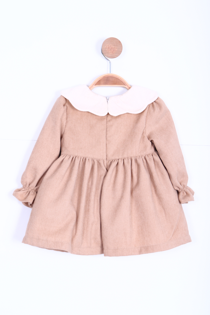 Kız Çocuk Elbise 3-12 Ay 3146 Bej - 4