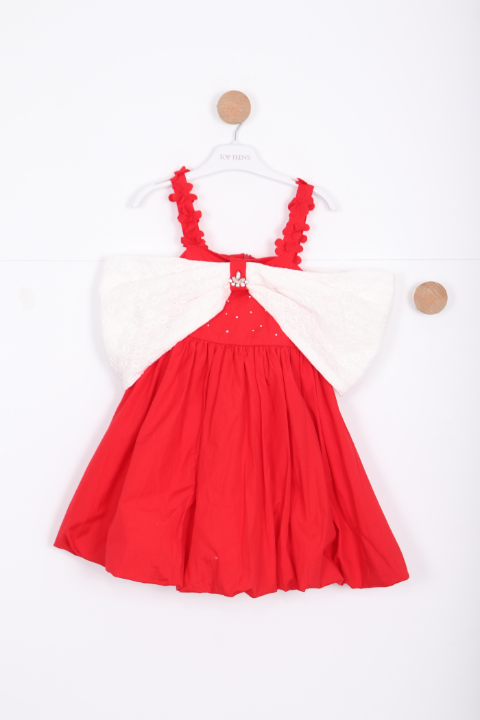 Kız Çocuk Elbise 2-5 Yaş 5884 Kırmızı - 2
