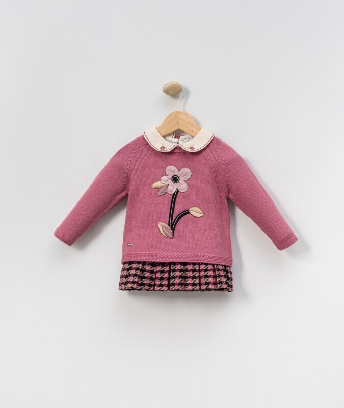 Kız Çocuk Elbise 6-36 Ay 4004 Fuşye - Top Teens