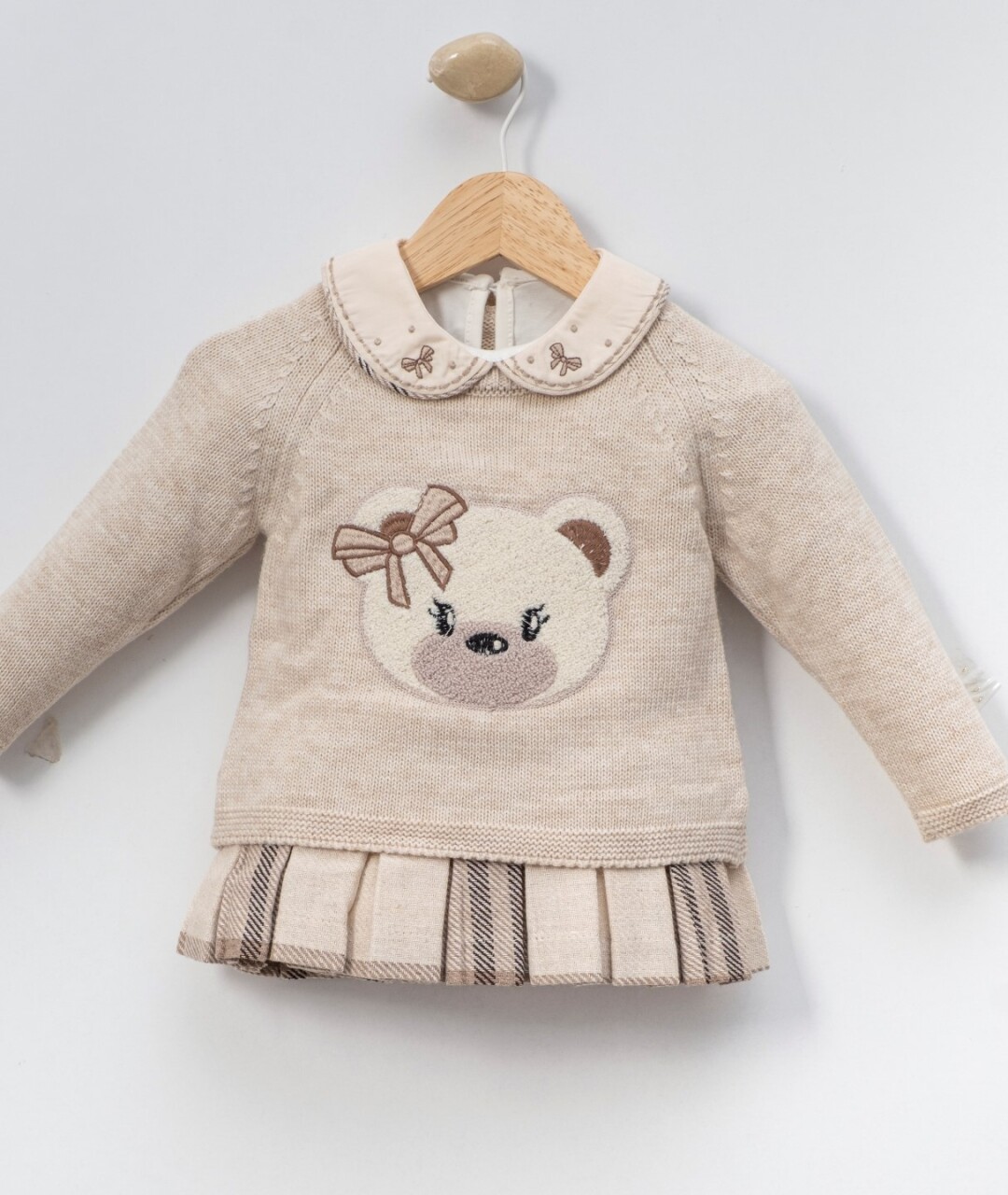 Kız Çocuk Elbise 6-36 Ay 4006 Bej - 2