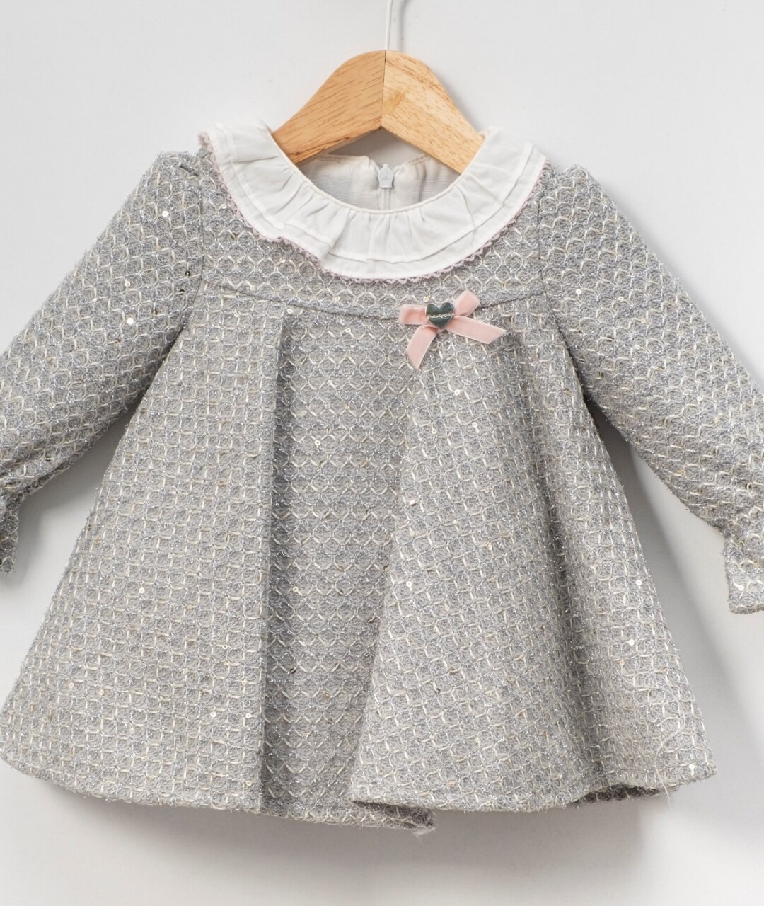 Kız Çocuk Elbise 6-36 Ay 4013 Gri - 3