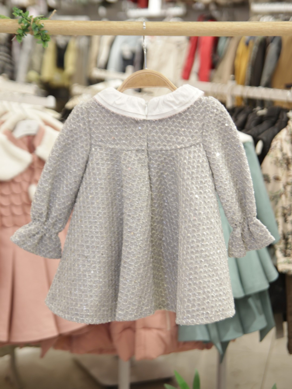 Kız Çocuk Elbise 6-36 Ay 4013 Gri - 6