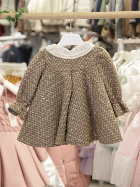 Kız Çocuk Elbise 6-36 Ay 4016 Kahve - 6