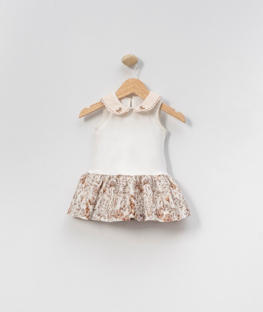 Kız Çocuk Elbise 6-36 Ay 4018 Camel - 3