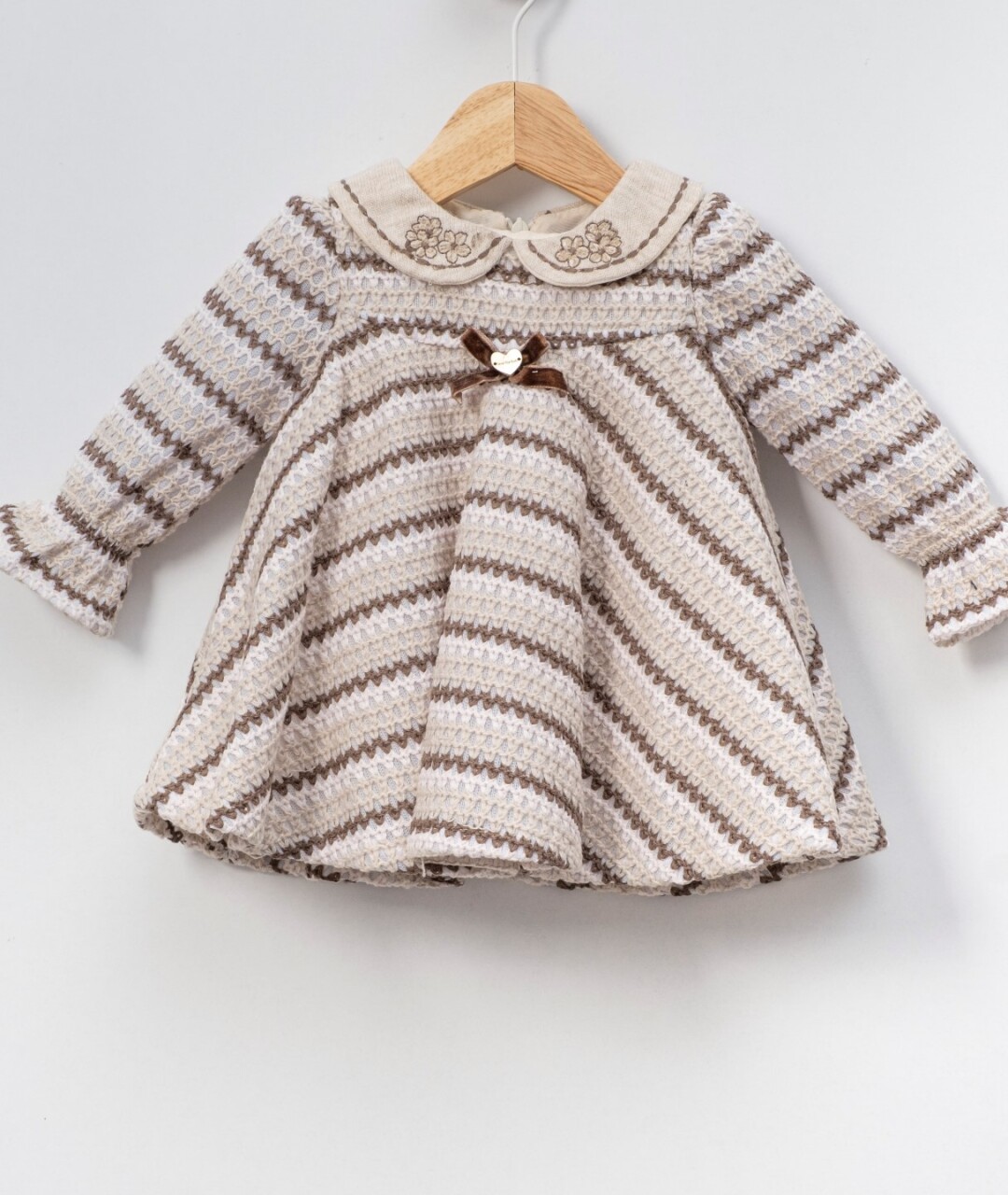 Kız Çocuk Elbise 6-36 Ay 4019 Bej - 2