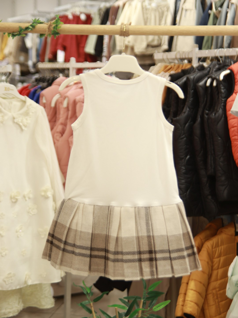 Kız Çocuk Elbise 3-7 Yaş 4021 Bej - 9