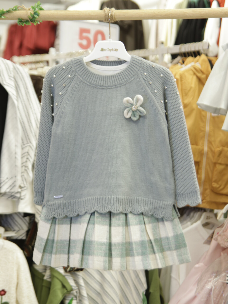 Kız Çocuk Elbise 3-7 Yaş 4022 Mint - 3