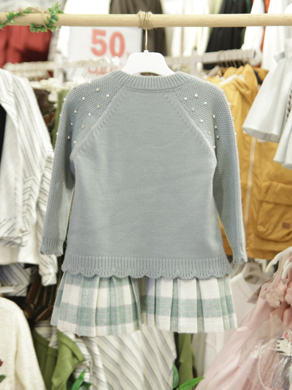 Kız Çocuk Elbise 3-7 Yaş 4022 Mint - 4