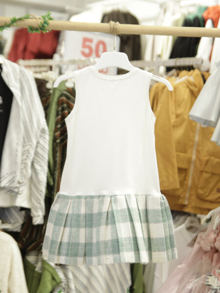 Kız Çocuk Elbise 3-7 Yaş 4022 Mint - 6