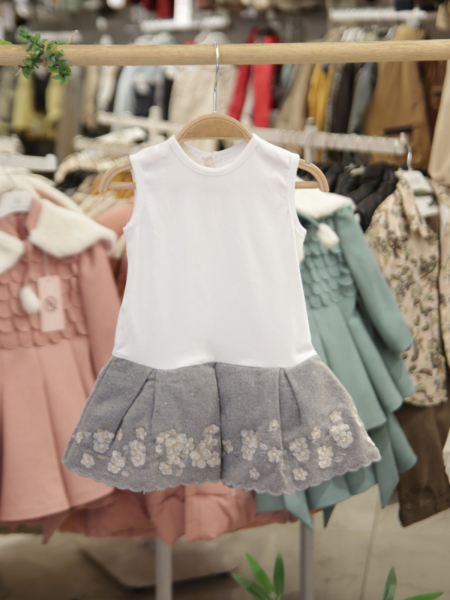 Kız Çocuk Elbise 1-5 Yaş 4040 Bej - 5