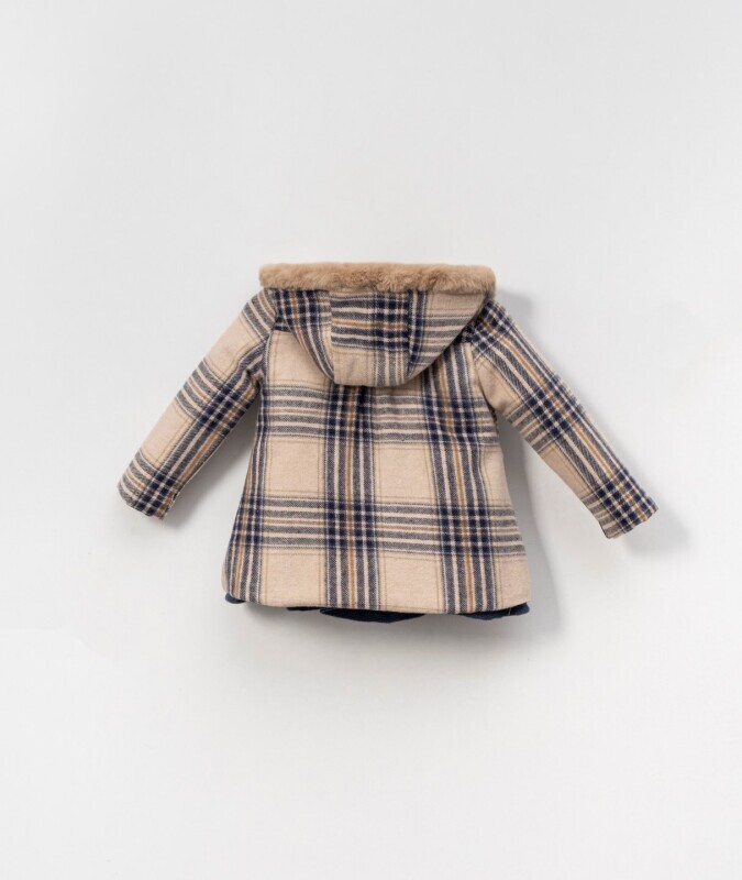 Kız Çocuk Elbise 1-5 Yaş 4097 Bej - Lacivert - 2