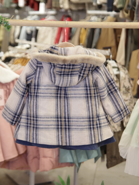 Kız Çocuk Elbise 1-5 Yaş 4097 Bej - Lacivert - 9